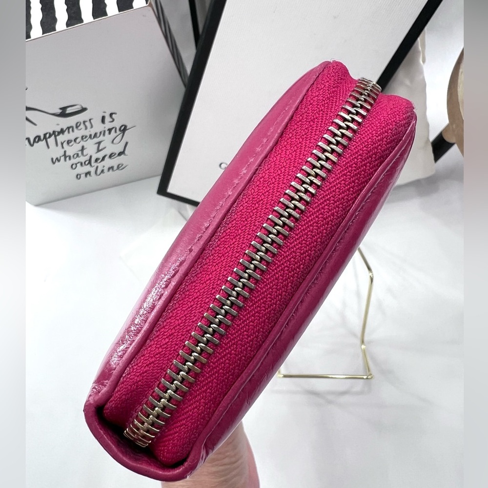 Gucci Pink Leather Soho Interlocking GG Logo Zip Around Wallet w/COA - Picture 8 of 17